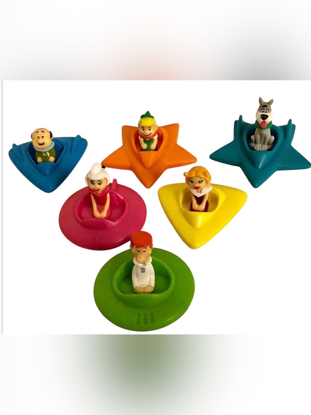 Vintage 1989 Wendy's Kids Meal Toy The Jetsons Space Cars Set of 6 Complete Used